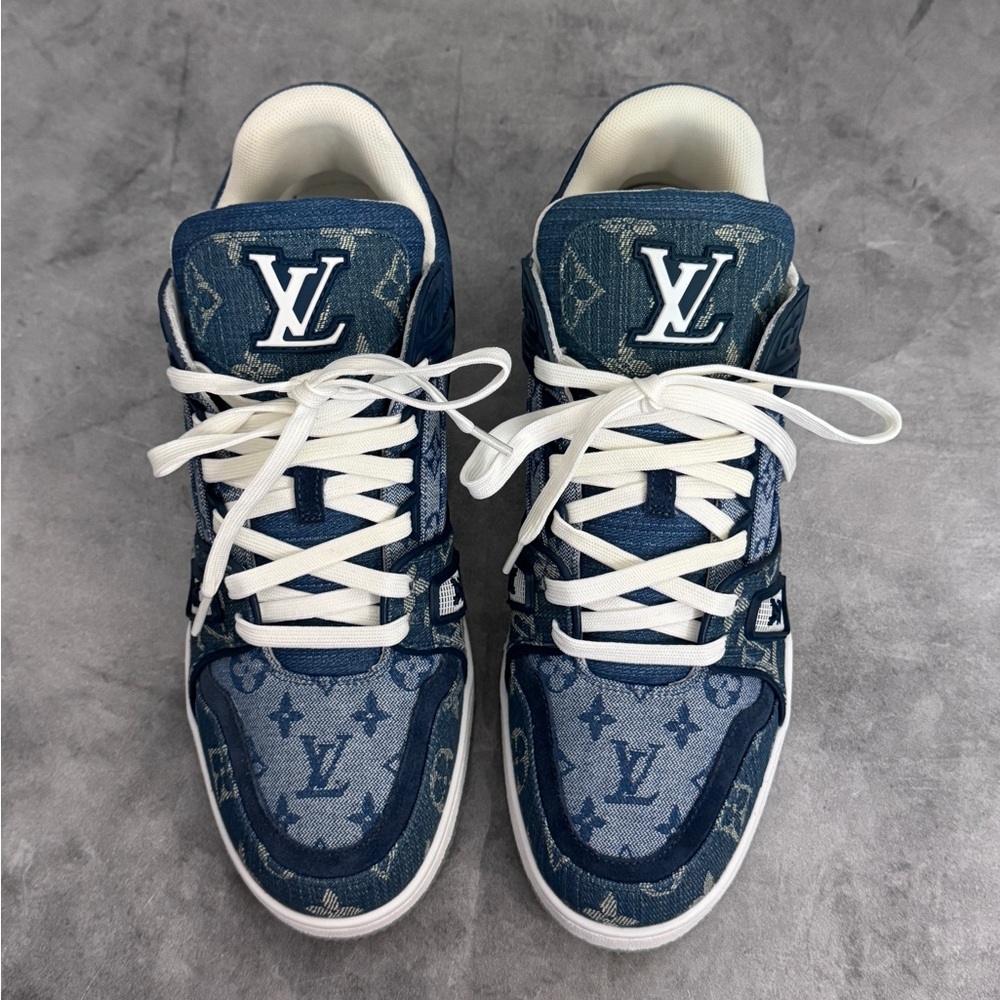 Louis Vuitton Trainer Monogram Blue Denim Virgil Abloh Era LV 8 (Fits US8.5-9.5) - Picture 7 of 11